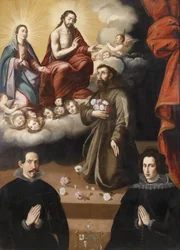 La Madonna con el niño aparece a San Francisco de Asís